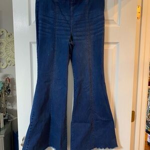 Tinseltown Dark Blue Flare Jeans
